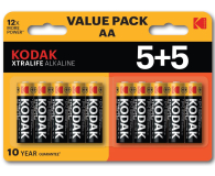 Kodak Bateria Alkaliczna Xtralife LR06x5+5 AA - 1456249 - zdjęcie 1